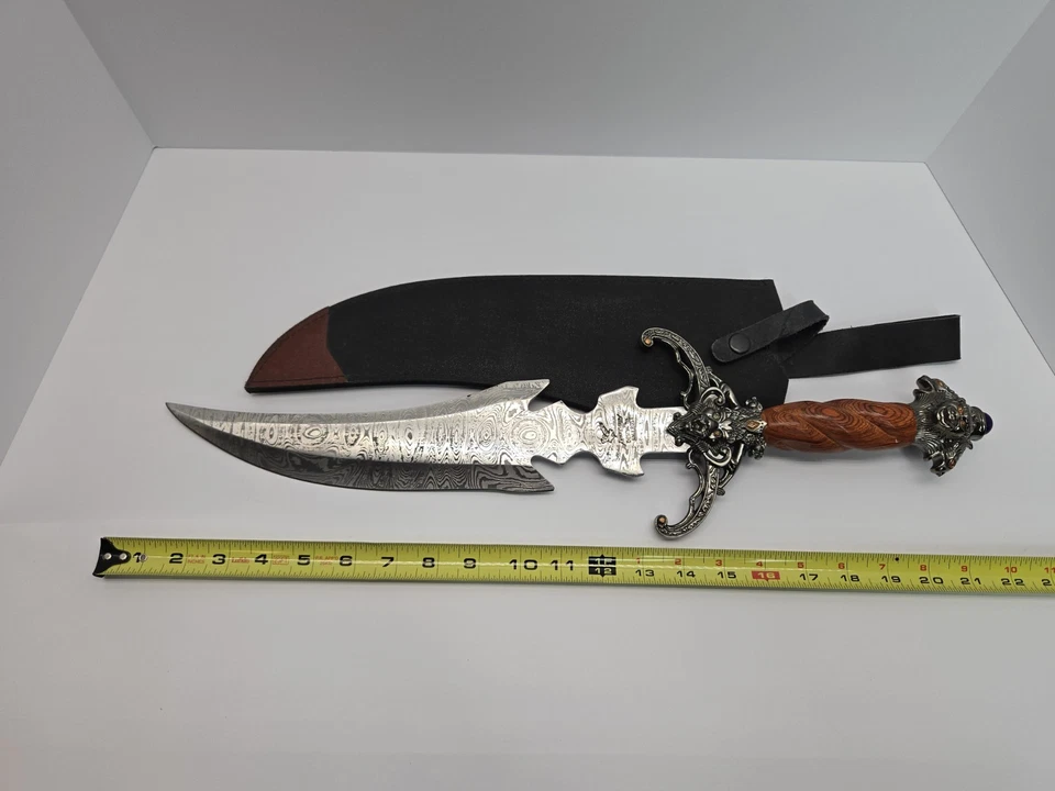 Frost Cutlery Damascus Steel  Design By Jim Frost Fantasy Knife - Image 3 of 4