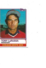1983 TOPPS HALL OF FAME MANAGER TONY LARUSSA