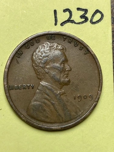 1909-VDB LINCOLN WHEAT CENT, VERY HIGH GRADE!, "EXTREMELY FINE" #1230