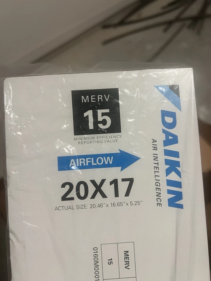 Daikin 0160M00013 (4-Pack) - 17" x 20" x 5" Pleated MERV 15 Replacement Filter - Image 2 of 4