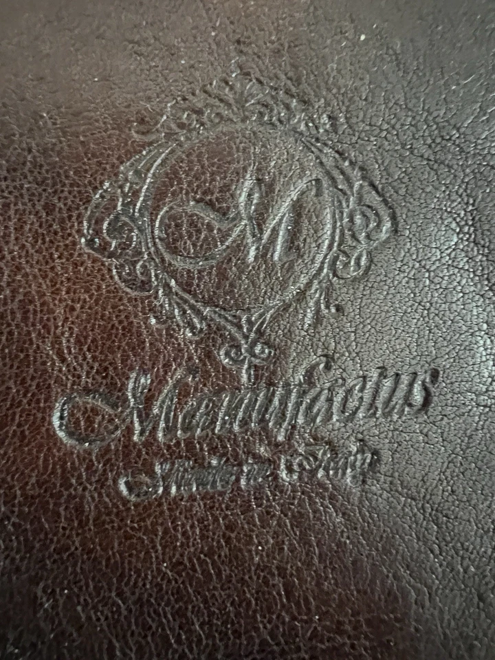 Bolso de ropa a cuadros colgante de cuero italiano raro con cremallera para maleta de lona Foto 3 de 4