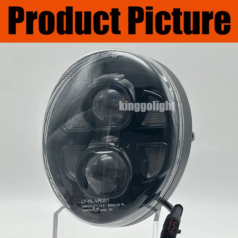 Faro LED para Harley Breakout 2015-2022 con haz alto y bajo DRL Plug and Play Foto 2 de 4