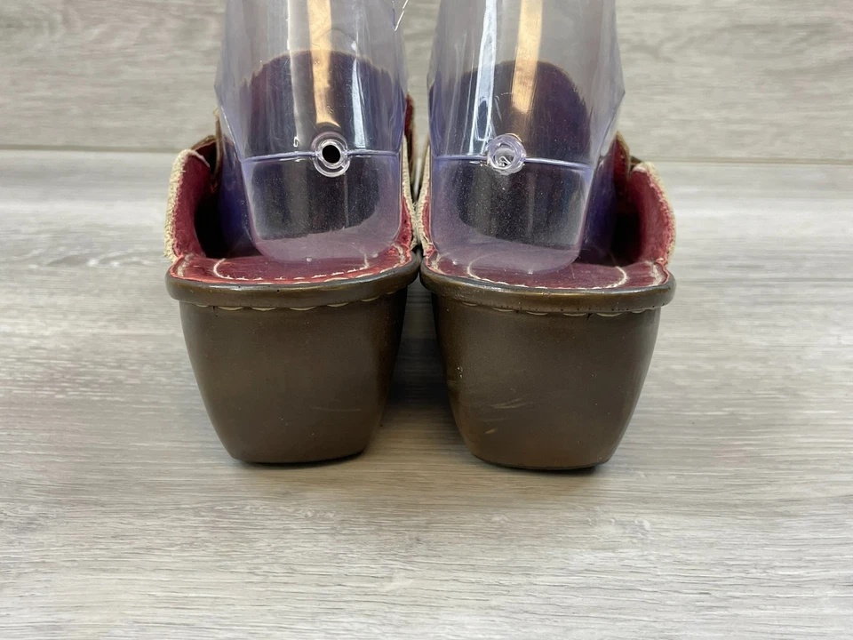 Josef Seibel Para Mujer 10.5 Beige Cuero Mula Zapatos Zueco Cómodo Tacón Grueso Boho Foto 4 de 4