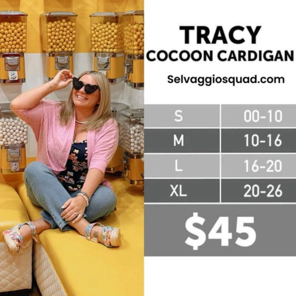 Lularoe XL Tracy Yellow Open Front Cocoon Cardigan - Image 3 of 4