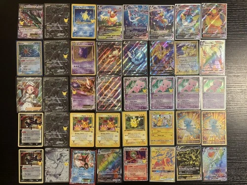 Pokémon TCG 40 Card Lot Vaporeon Jolteon Flareon Promo Mew Pikachu Charizard Max