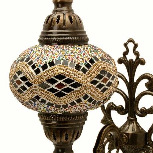 Lámpara de aplique de pared Tiffany mosaico marroquí turco - Bombilla LED gratis - Imagen 4 de 7