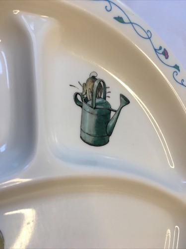 JUEGO DE PLATOS Y CUENCOS DIVIDIDOS VINTAGE EDEN PETER CONEJO Y AMIGOS PARA UN NIÑO - Imagen 8 de 10