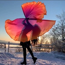 Worship Flags with RodsSpinning Chiffon Veil Flag Scarf Ribbon Scarf Belly Dance