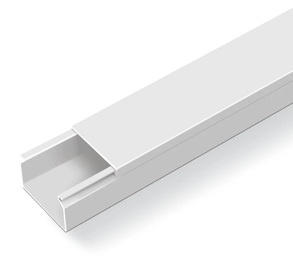 10m Kabelkanal Selbstklebend PVC Größe nach Wahl Weiß - Bild 1 von 1