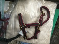 Aerborn Headcollar Cushion Web Burgundy Green Pony Aerborn Headcollar Cushion Web Burgundy Green Pony