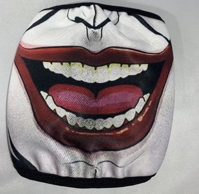 Joker Halloween Scary Face #3 Adult Cloth Face Covering /Washable/Handmade