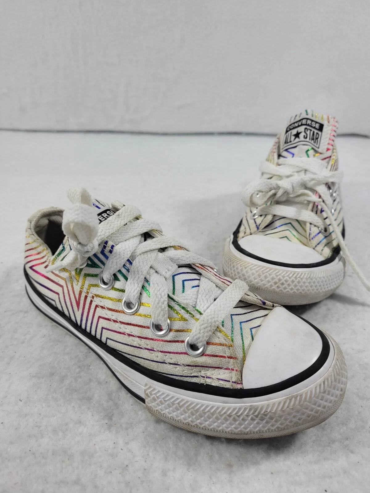 Scarpe da ginnastica Converse bambina 11 Chuck Taylor All Star bianche stringate 66539F