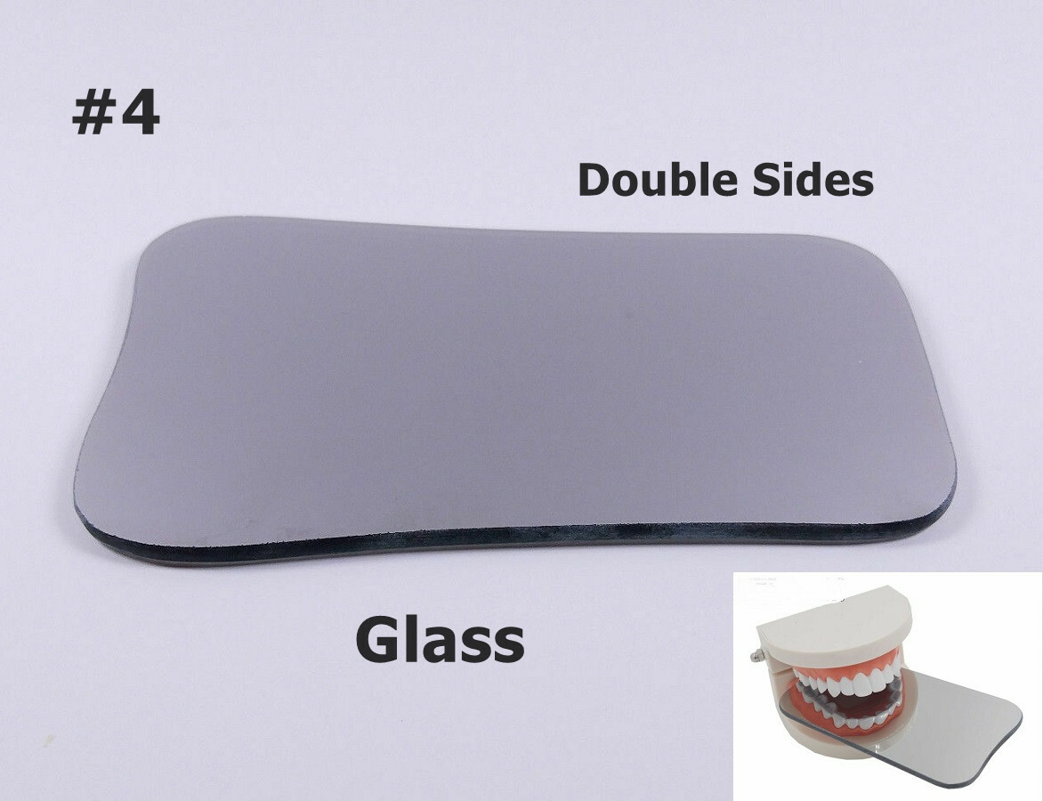 #4 Espejos fotográficos dentales de ortodoncia de vidrio espejo reflector oral intraoral de boca