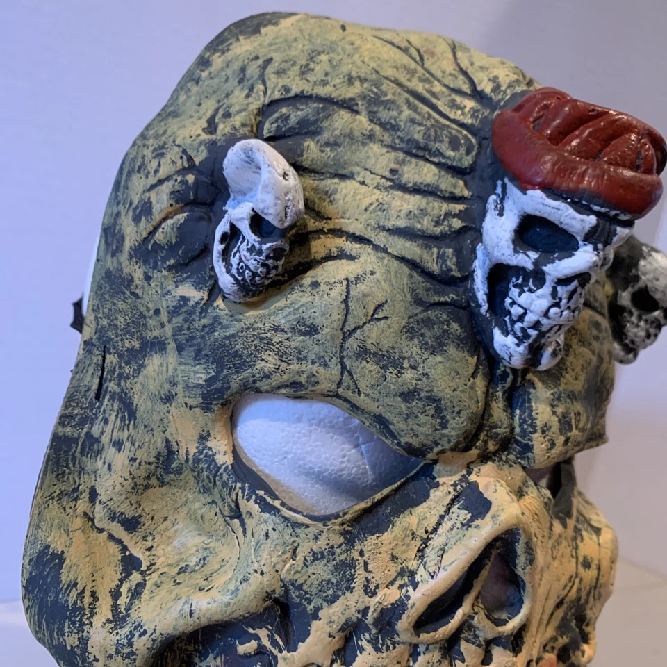 Skull Mask Adult Halloween Costume Accessory Skeleton One Size 3 Small Skulls - Image 3 of 4