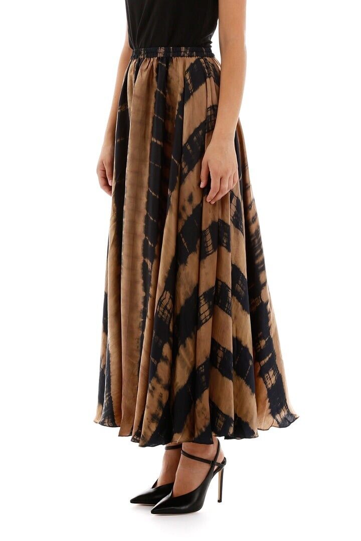 Mes Demoiselles Tie & Dye Danish Maxi Skirt High Waisted Flared Size 6 NWT