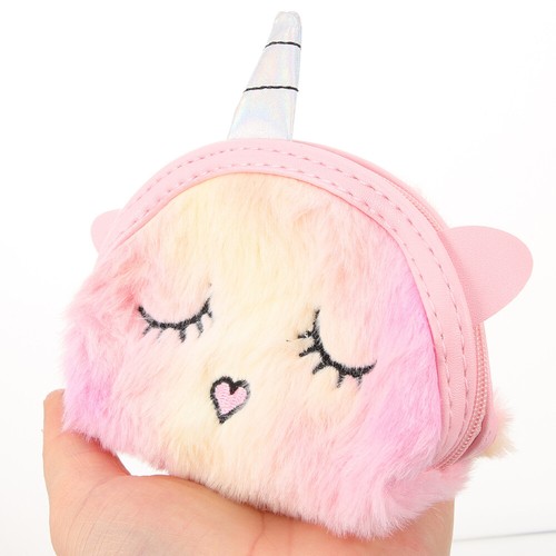 Portamonete Unicorno Mancare Simpatici Portafogli Da Donna in Peluche - Foto 8 di 12