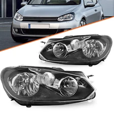 For 2010-2014 Volkswagen GTI Golf Jetta Sportwagen(MK6) Headlights Assembly Pair