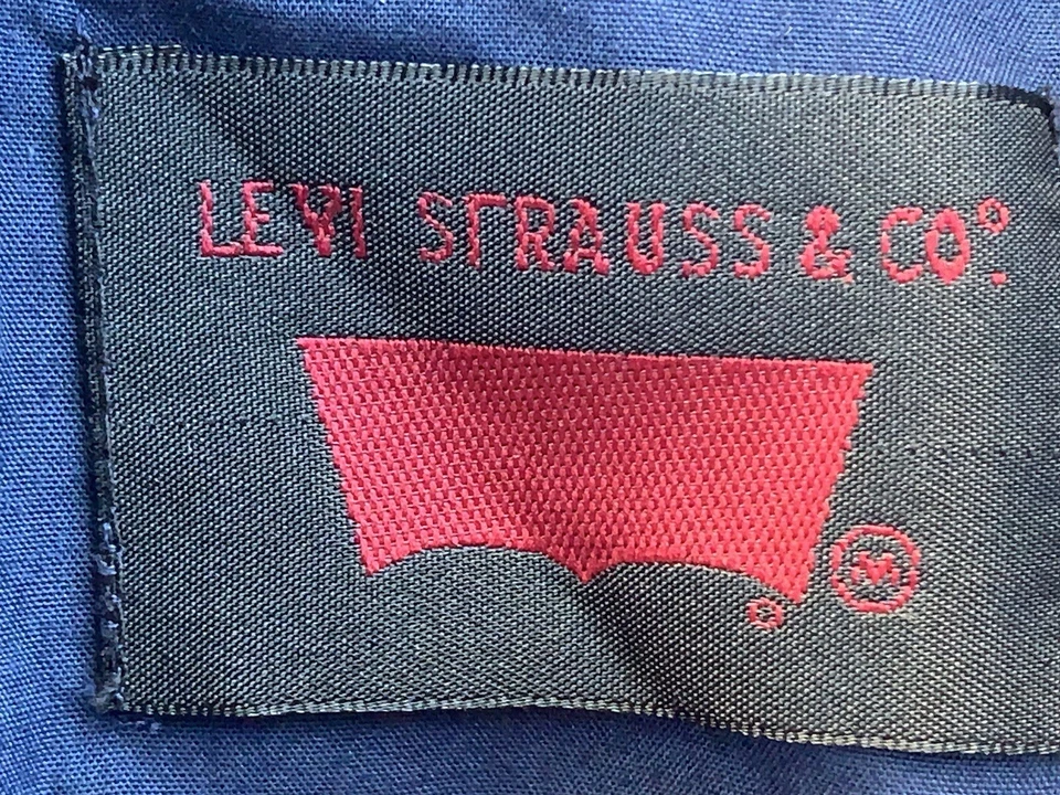 Levis Jacket Mens Medium Navy Blue Full Zip Button Up Parka Sports - image 4 of 4