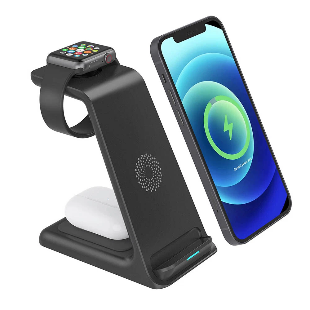 3in1 Wireless Charger Dock Stand Charging For Apple Watch iPhone 14 13 12 11 Pro