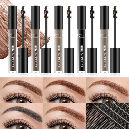 Eye Brow Tattoo Dye Gel Eyebrow Cream With Brush Waterproof Long Lasting Makeup - Picture 2 of 27
