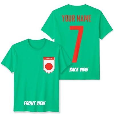 Personalisiertes Japan Fußball Unisex Kinder T-Shirt Name Nummer Tee #WC