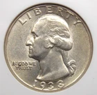 1938 "S" Washington SILVER Quarter 25c PCGS AU58 #471 *SOAPBOX* About Unc ECC&C
