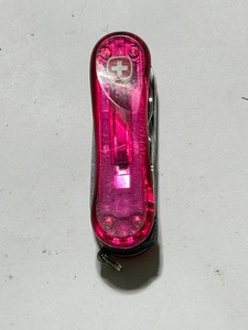 Wenger 65MM EVO Swiss Nail Clippers Swiss Army Knife Translucent Pink