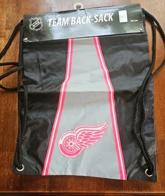 Detroit Redwings Drawstring Backpack  NHL Logo Backsack Bag