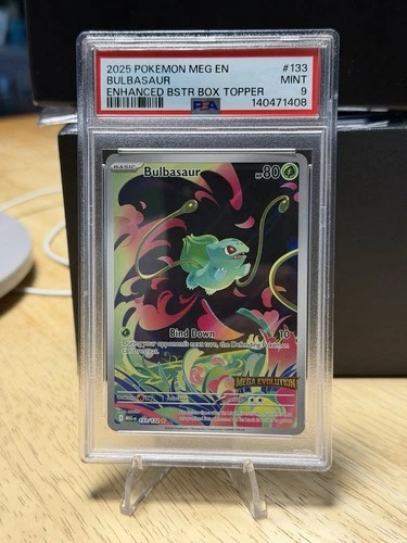 PSA 9 Mint Bulbasaur - (Mega Evolution Stamped) 133/132