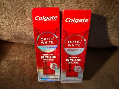 (2) Colgate Optic White Renewal Toothpaste 3.0 oz Exp 04 & 01/2026 Whitening