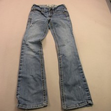 Ariat Jeans Girls 26 Regular Casual Pockets Outdoors Blue Denim Lightweight