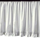 3-Side Solid White || Bottom Ruffled Bed Skirt || 625 TC Cotton Drop 13" to 28"