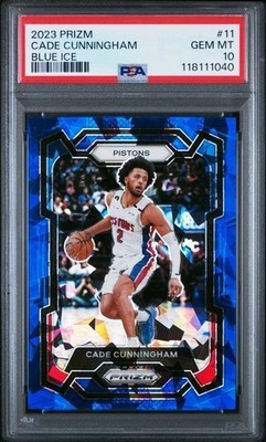 2023 Prizm Cade Cunningham 107/125 Blue Ice PSA 10 #11