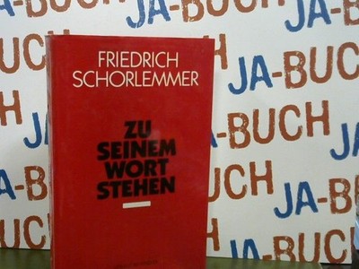 Zu seinem Wort stehen. Schorlemmer, Friedrich: