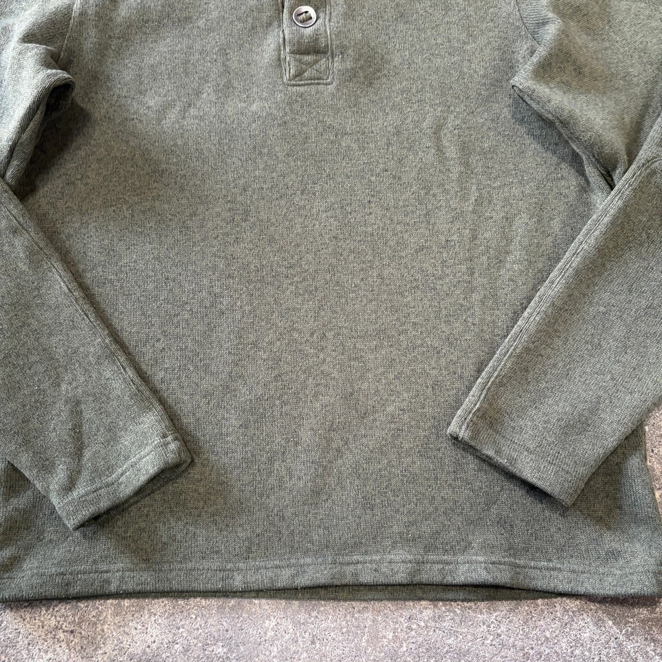 Under Armour Cold Gear Henley Sudadera Para Hombre M Verde Suelto Pullover Suéter Foto 3 de 4