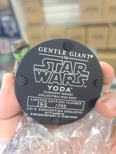 2018 SDCC Star Wars Concept Series YODA MINI BUST Statue Gentle Giant New Open - Picture 13 of 13