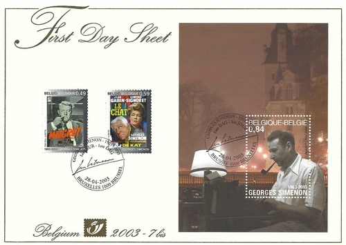 [FDS99] Belgium FDS 2003-7bis Literature First Day Sheet SUPERB