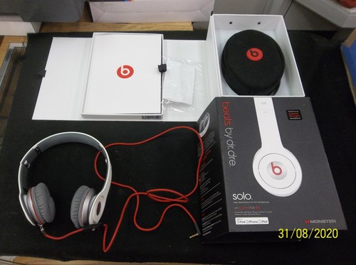 BEATS Solo HD Wired Headphones by Monster Dr Dre White with Control Talk  ORIGBOX | eBay