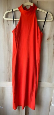 bebe red halter dress Bebe Dress Lightweight Jude Cloth in Red| Jude Connally S / Red