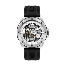 Kenneth Cole New York Men's Automatic Skeleton Watch Silicone Strap KCWGR2104203