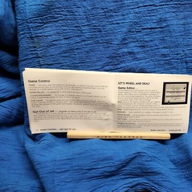 NES Nintendo Monopoly manual only no game with card chart. Complete