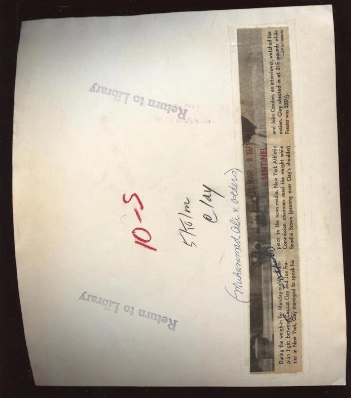 Original 1971 Muhammad Ali Wire Photo - 画像2/2