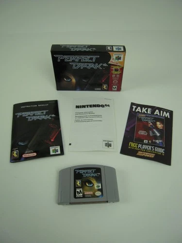 Perfect Dark (Nintendo 64, 2000) — Complete in Box with Manual