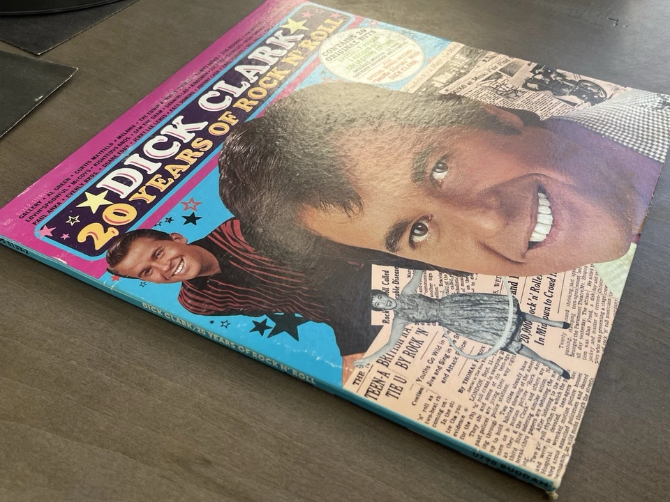 Dick Clark “20 Years Of Rock N’ Roll” Vinyl 2LP VG+ Record Gatefold (BDS-5133-2) - Imagem 3 de 4