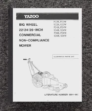 Service Parts Manual Fits Big Wheel YaZoo 22" 24" 26" Lawn Mower P22 S22 P24 P26