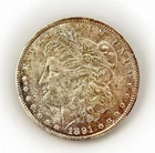 1891 Morgan Silver Dollar $1 - Brilliant Uncirculated Natural Toning BU+