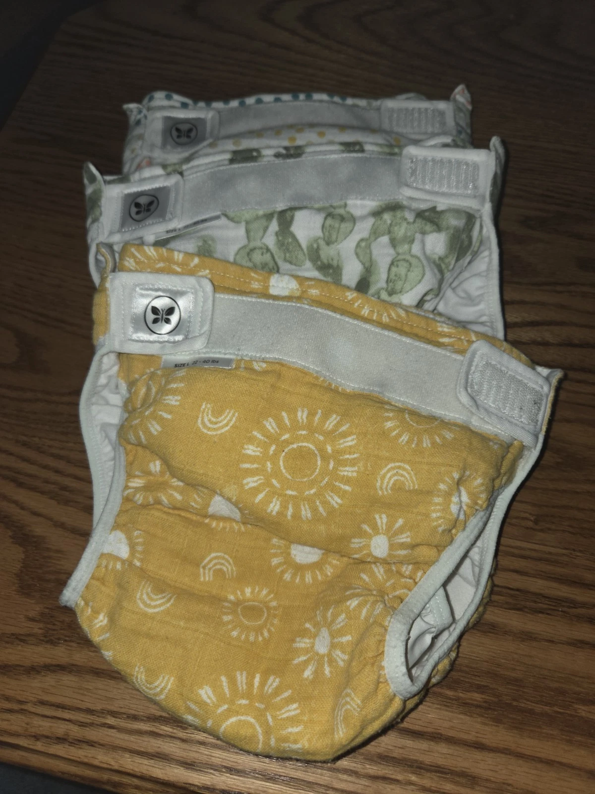 Diaper Covers ( 3) Sz LARGE 22 to 40 Lbs