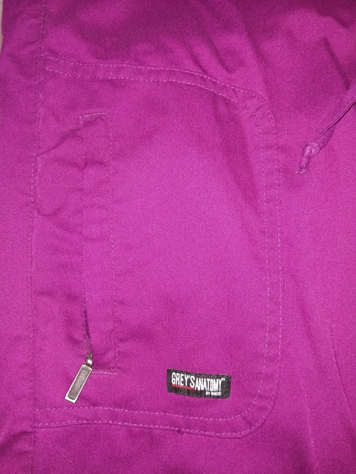 Grey's Anatomy Women's Scrub Pants Size Large purple Color Pockets Drawstring - Image 2 of 4