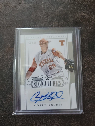 2015 Panini National Treasures College Rookie Signatures /99 Corey Knebel Auto