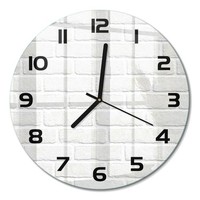 Stilvolle Wanduhr Mit FließEnden Zeigern Backsteinwand Schwarze Zeiger Fi30 Cm
